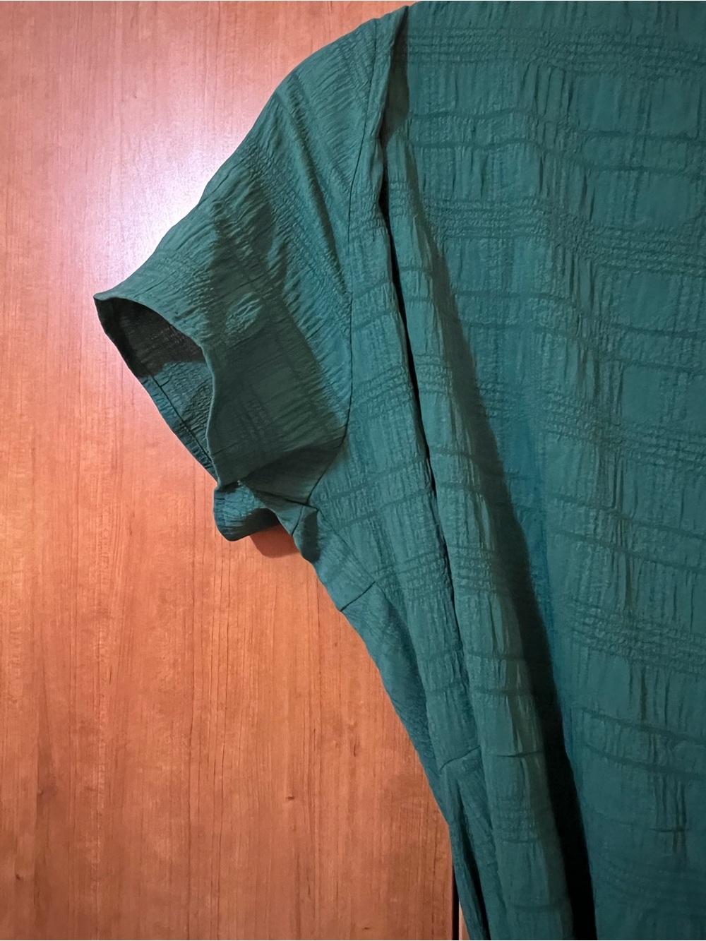 NWT Cupshe Wrap Dress Emerald Green Midi with Tie Waist Size XL - Picture 6 of 10